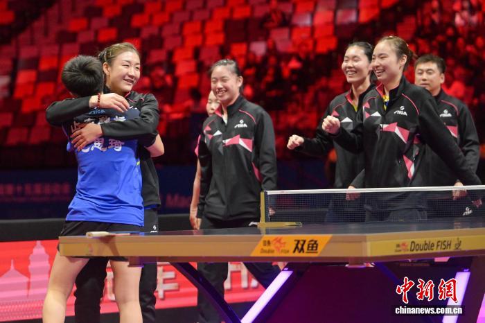 粤港澳全运会乒乓女团决赛：山东队在陈梦带领