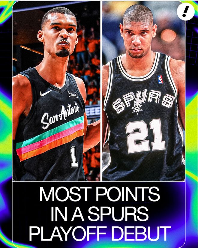 文班亚马季后赛首秀35分创多项纪录，马刺大胜开